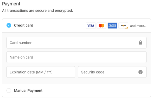 Multiple Payment Options